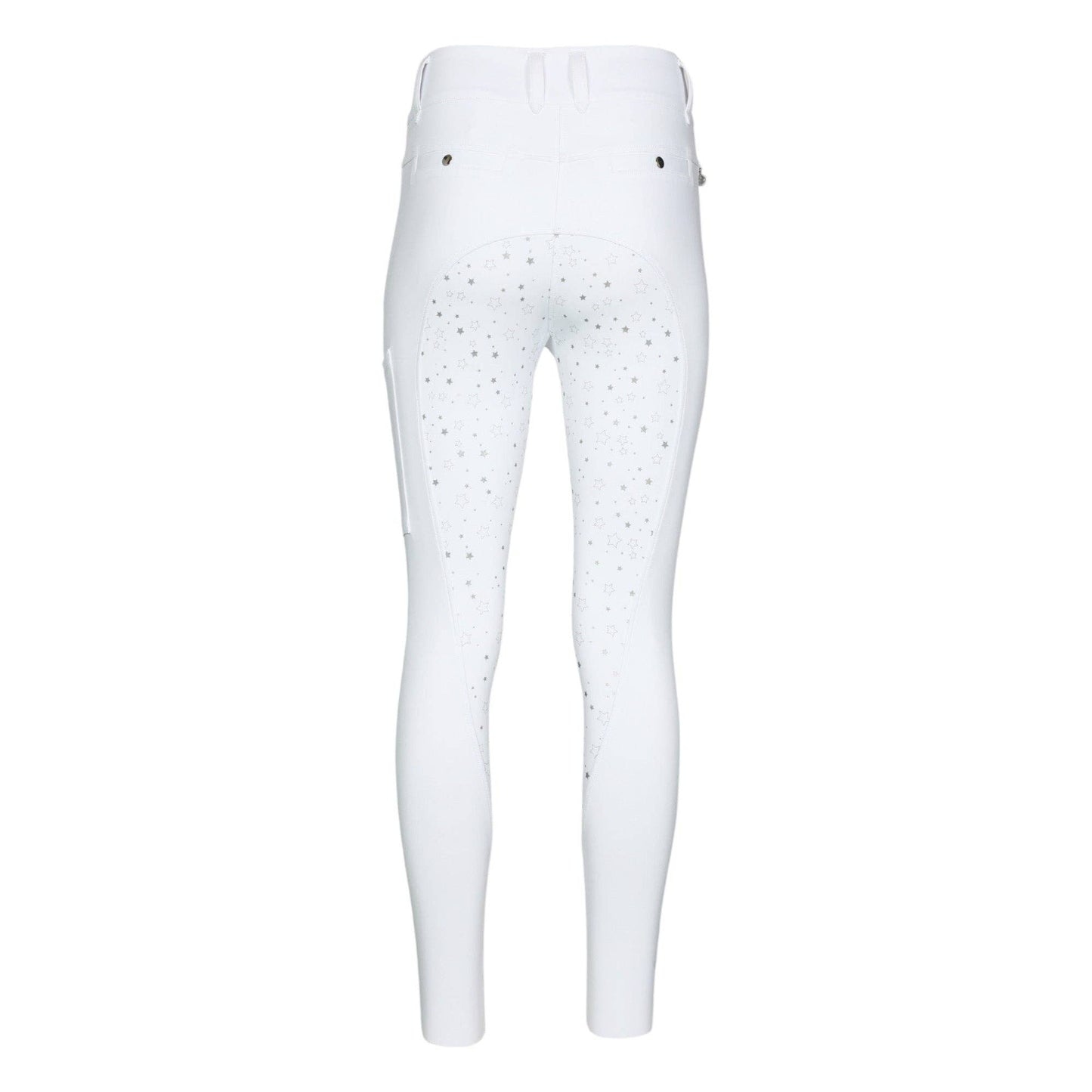 Dapplebay Shine On Compression Full Seat Show Breeches - White