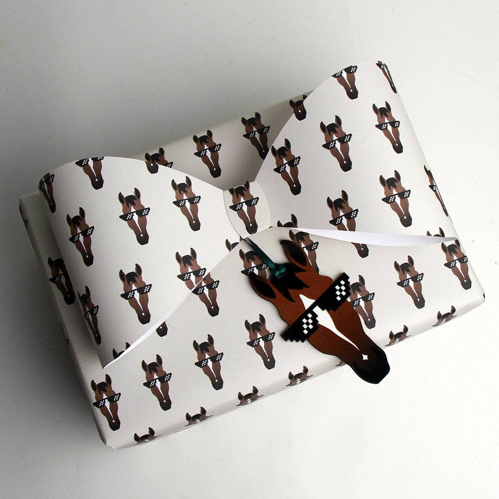 Thug horse wrapping paper