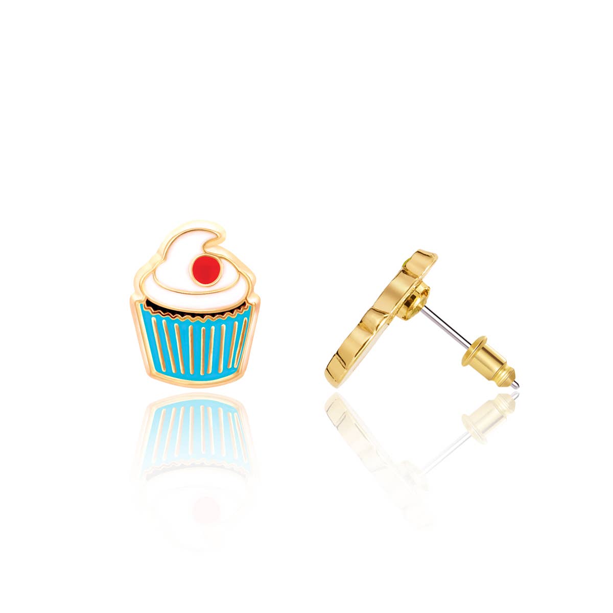 Cupcake stud earrings