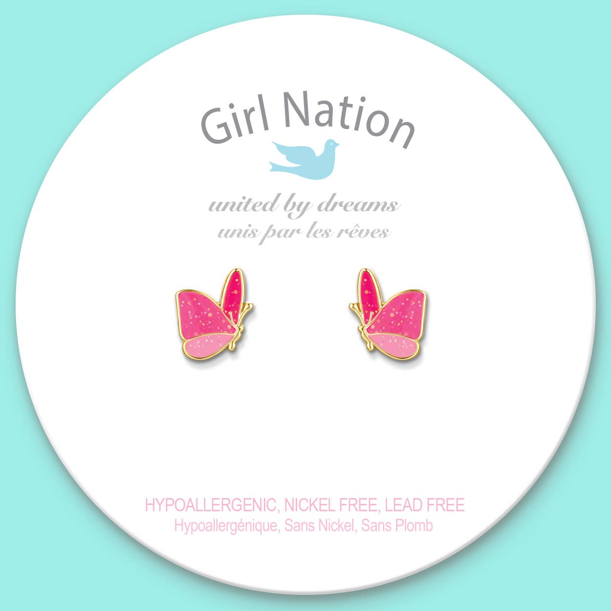 Pink Butterflies earrings