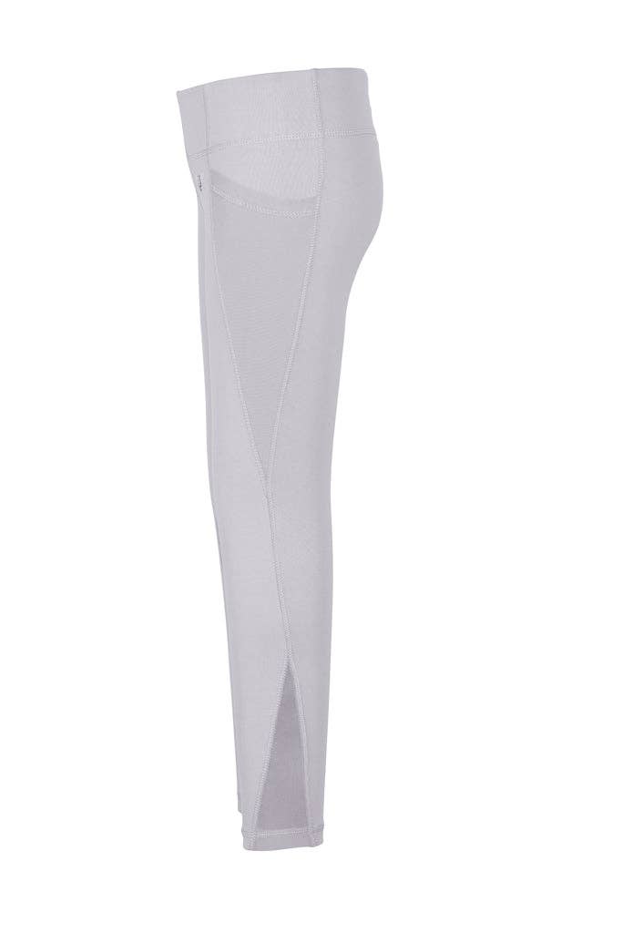 TuffRider Children's Minerva EquiCool Tights: Lilac Gray