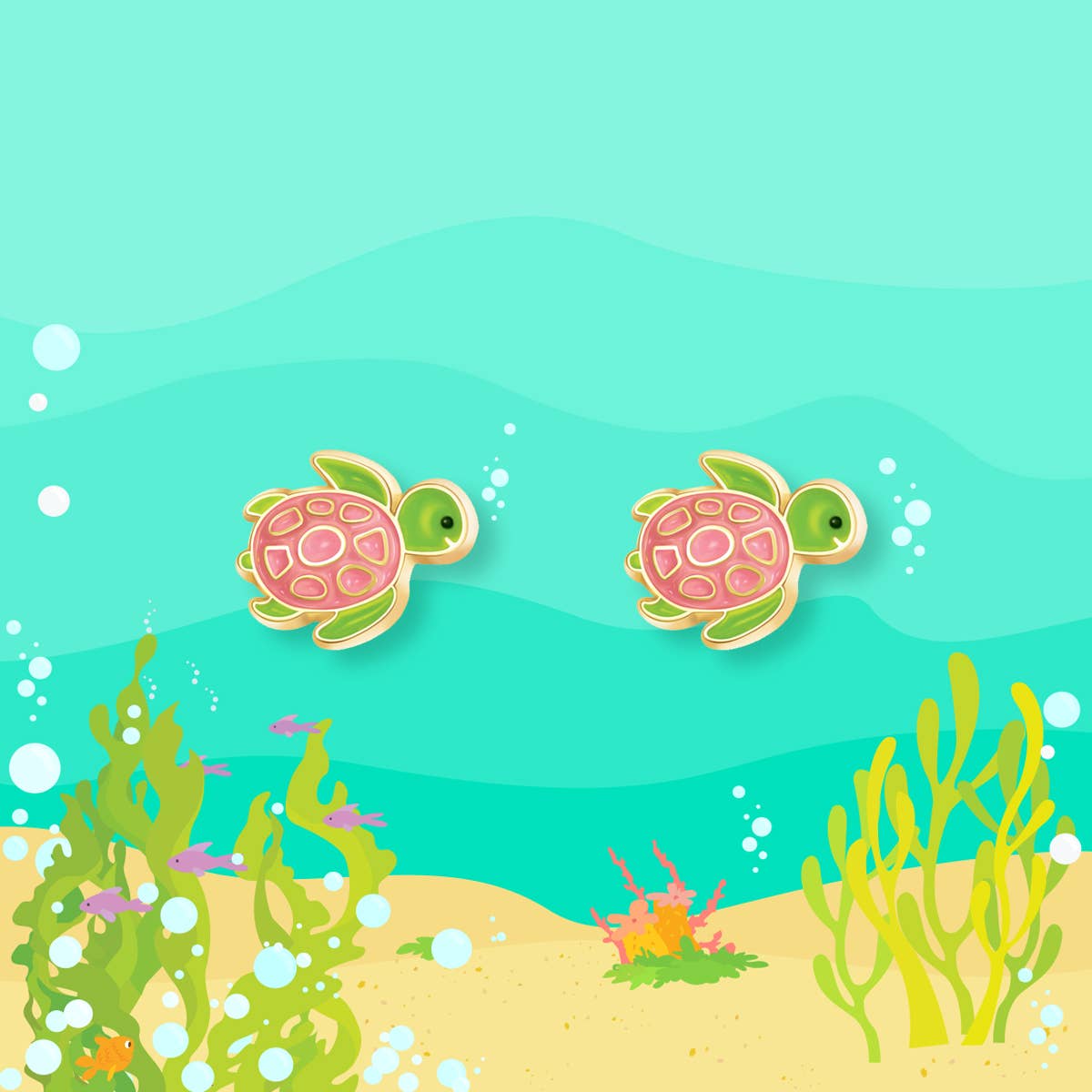 Turtle earrings