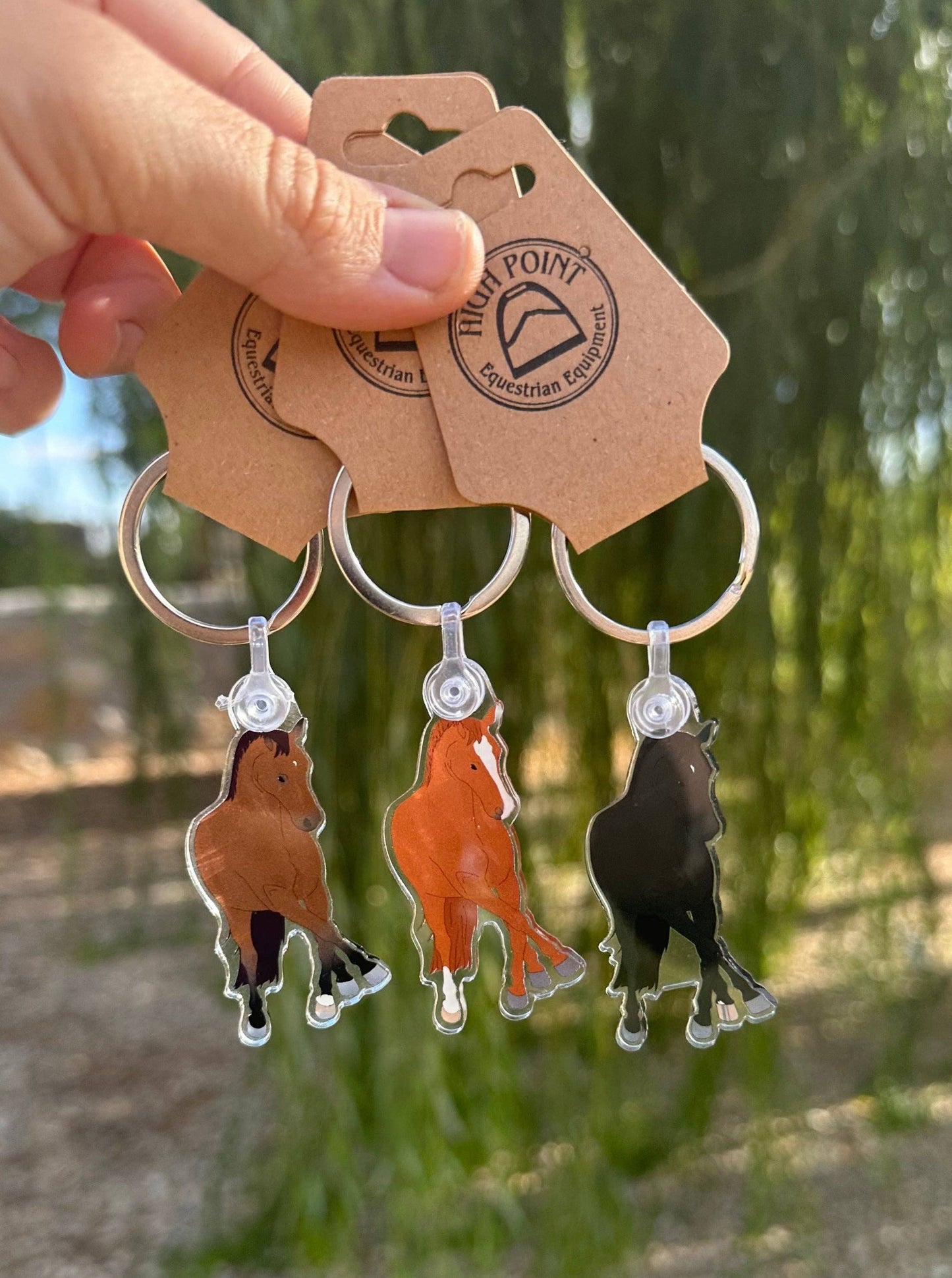 Dressage Horse Keychain: Black