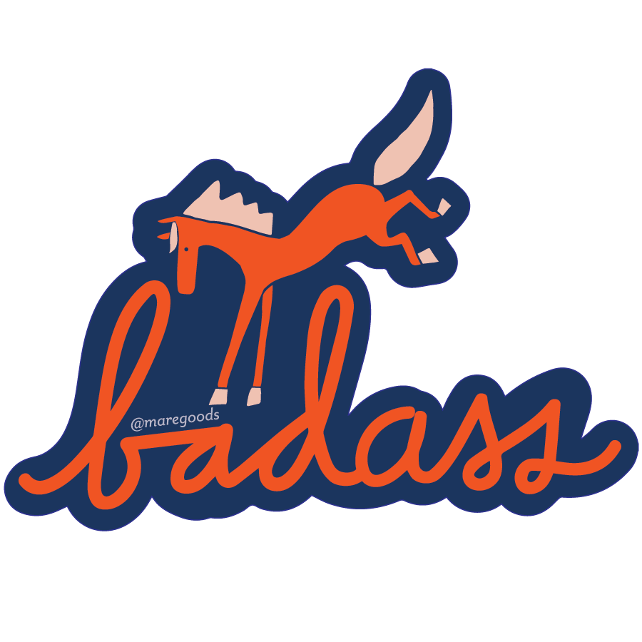 Badass Orange Sticker