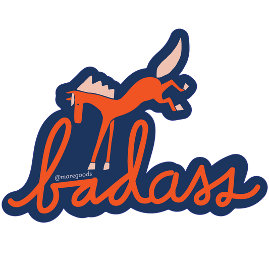 Badass Orange Sticker