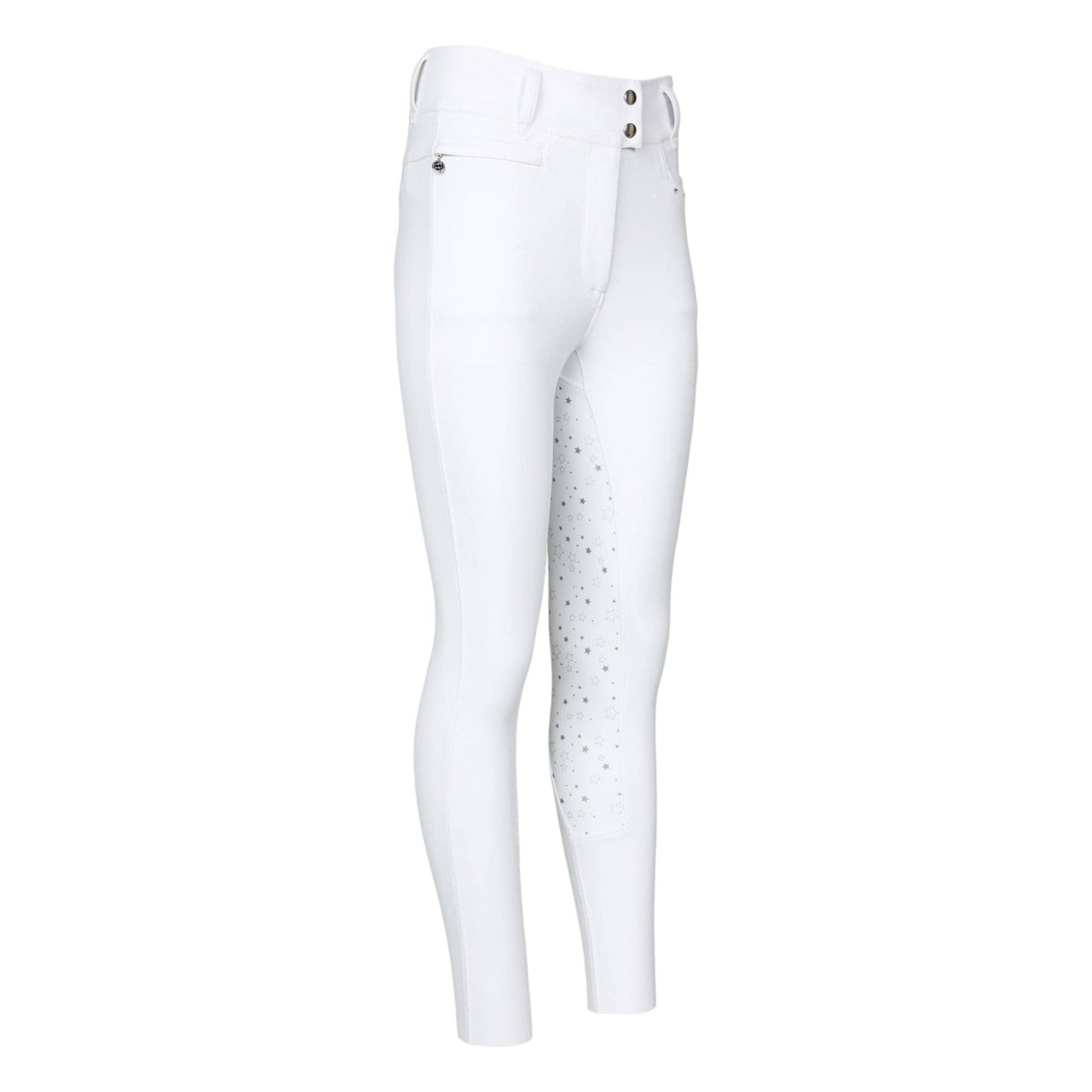 Dapplebay Shine On Compression Full Seat Show Breeches - White