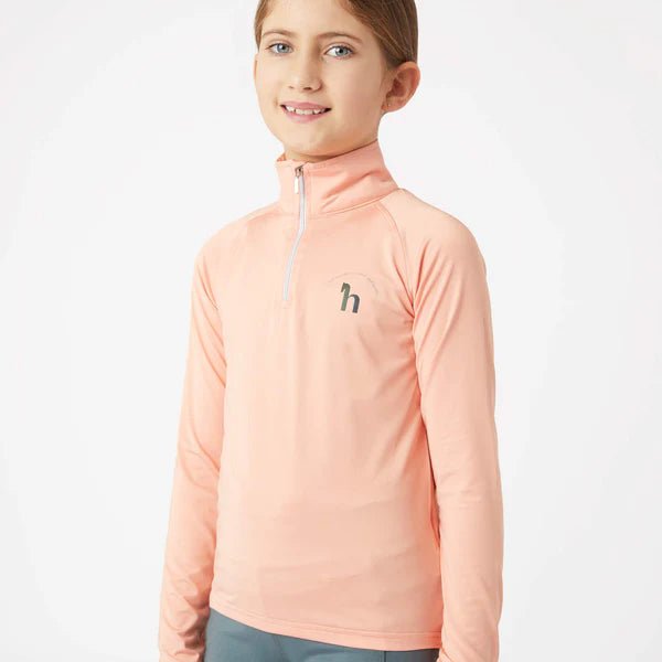 Horze Lola Kids Long Sleeved Half Zip Tec Shirt
