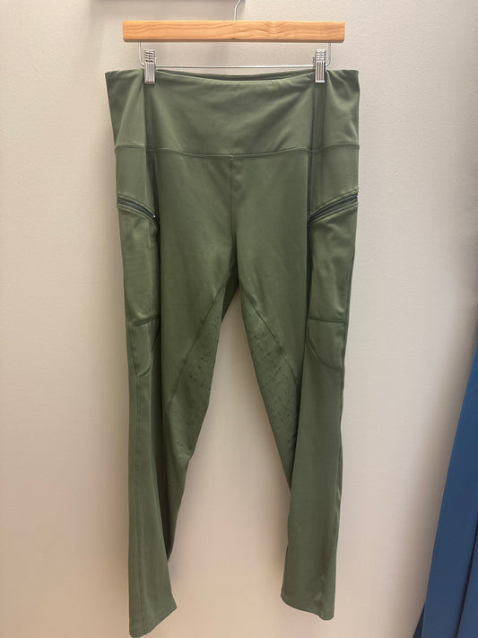 Green riding leggings