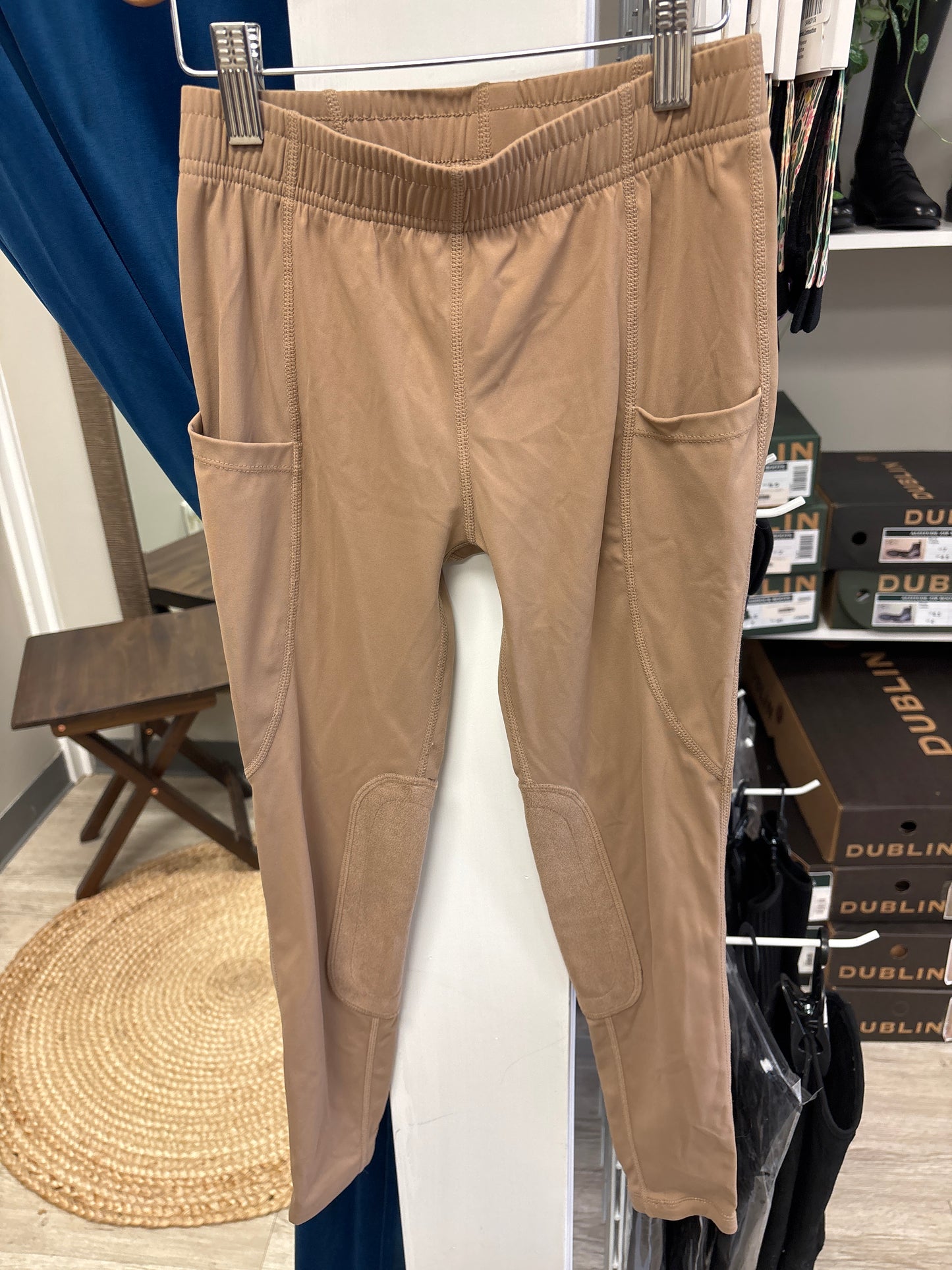 Baleaf Tan Knee Patch Breeches - Kids M