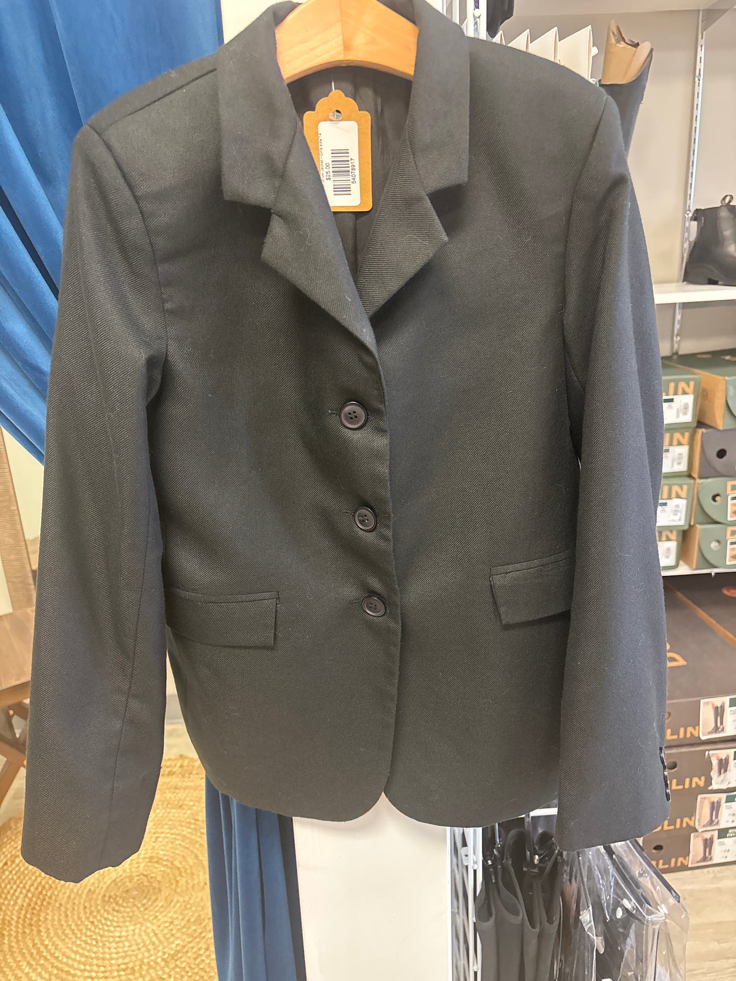 Tuffrider Black Show Jacket - Girls size 14
