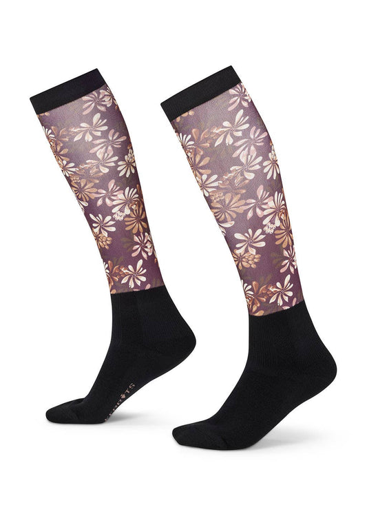 Kids Dual Zone Equestrian Boot Socks: VINEYARD AUTUMN BOUQUET / O/S