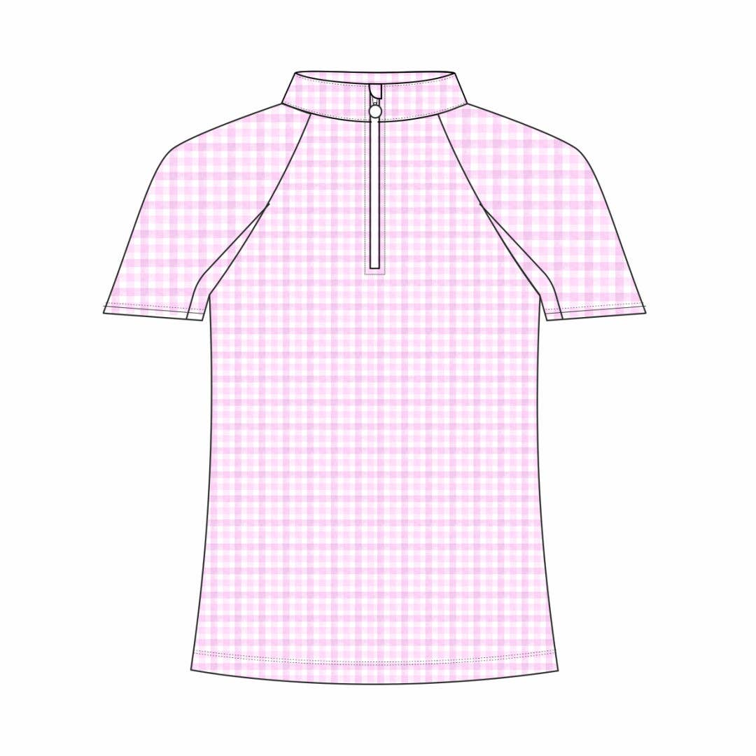 Dapplebay Kids Pink Gingham 1/4 Zip -Kids