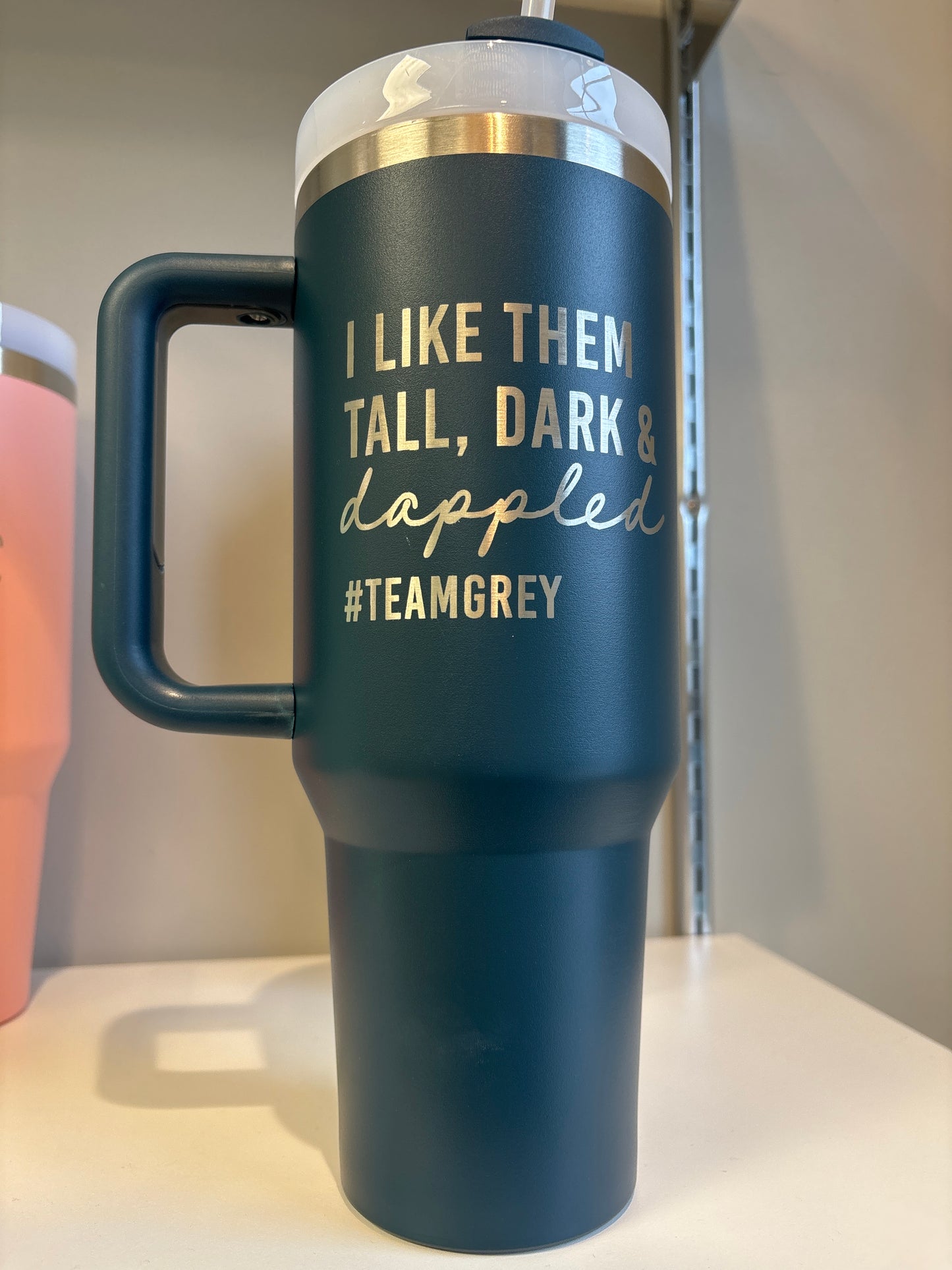 #teamGray Tumbler Cream