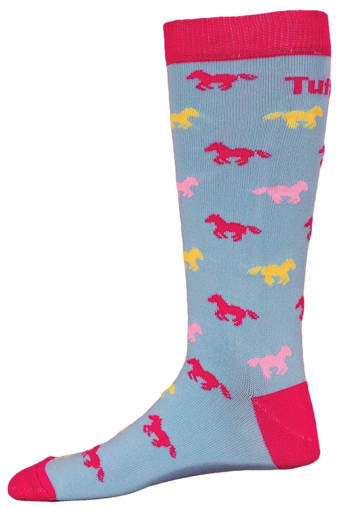 TuffRider Neon Pony Kids Socks: Neon Pink
