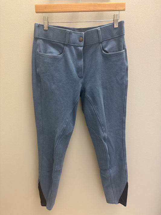 Blue knee patch breeches