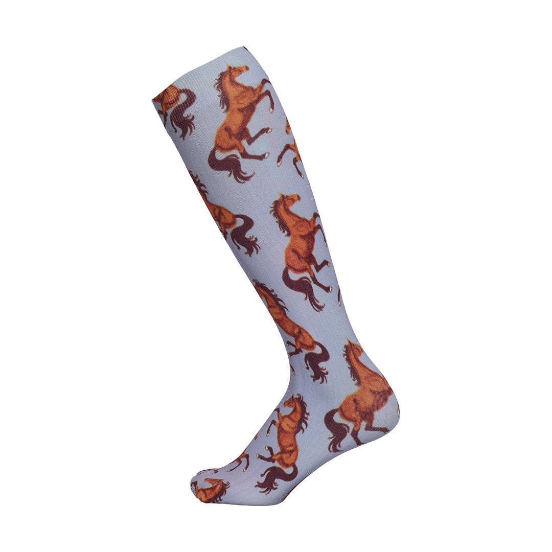 AWST Int'l Lila Bay Horses Socks: Turquoise