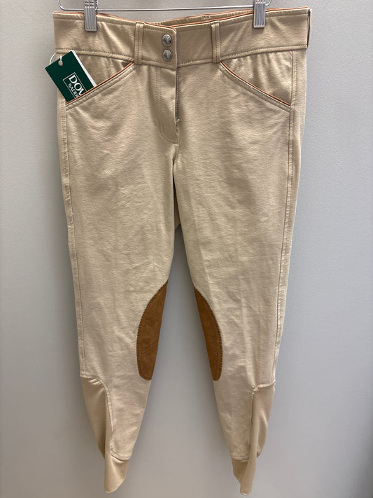 Dover Saddlery Tan Knee Patch Breeches 26