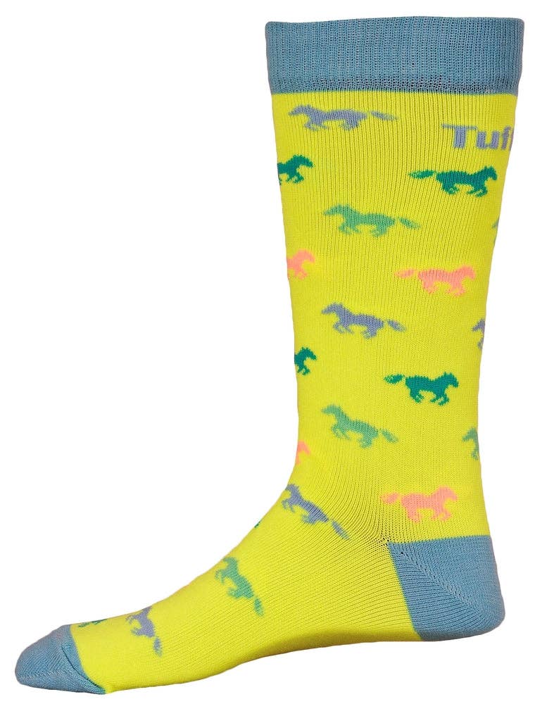 TuffRider Neon Pony Kids Socks: Neon Pink