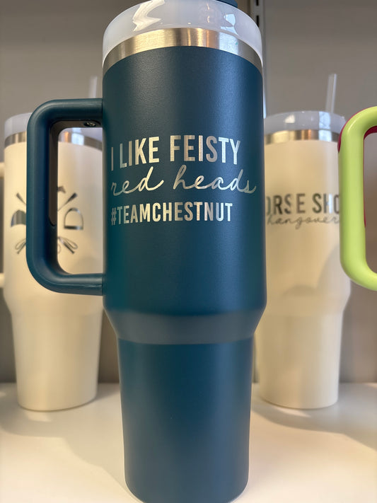 #teamChestnut Tumbler Dark Blue