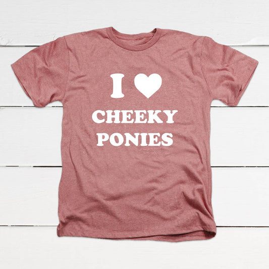 I Heart Cheeky Ponies Kids T-Shirt: YOUTH