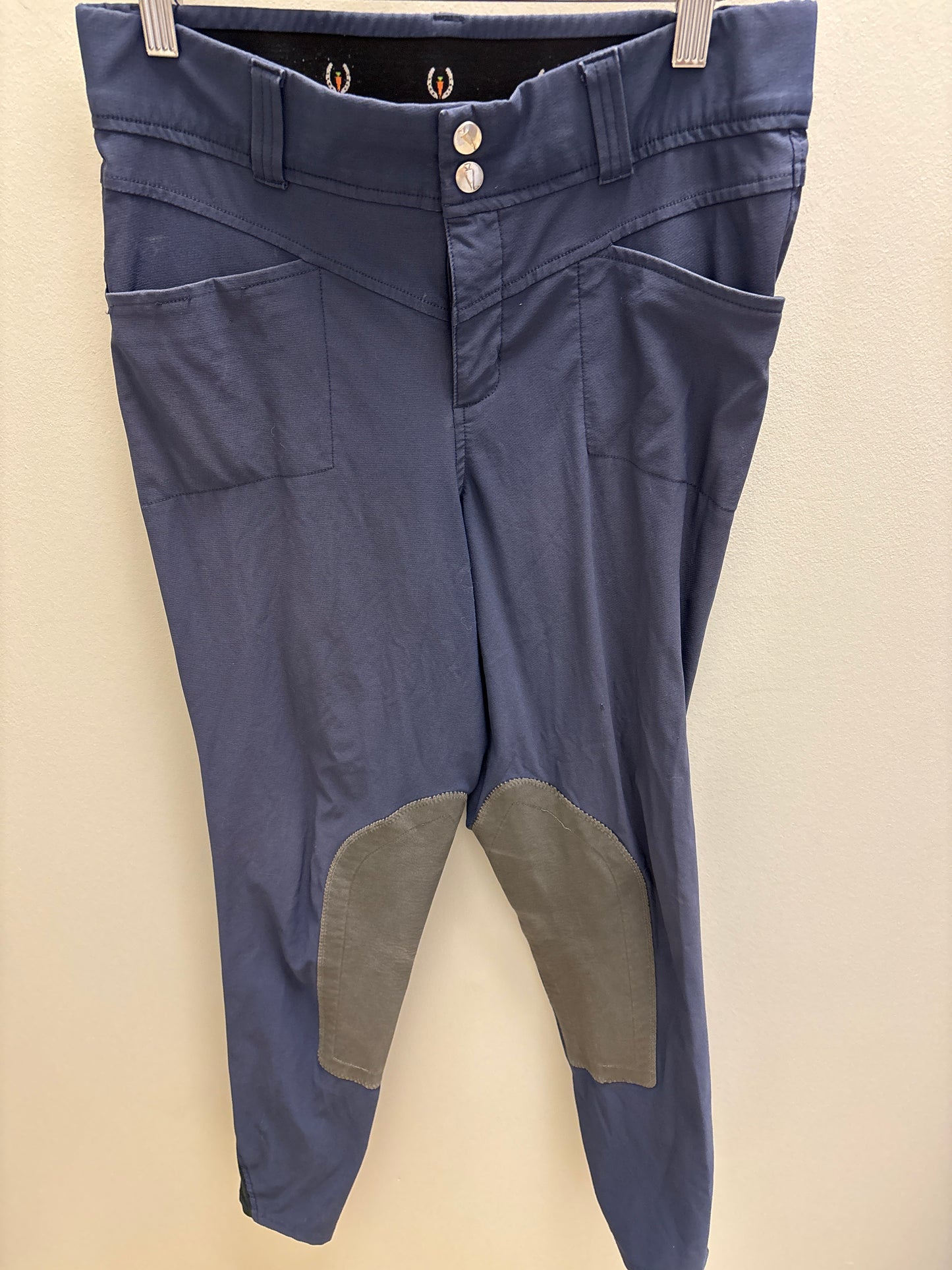 Kerrits Woman's Navy Knee Patch Breeches - Used