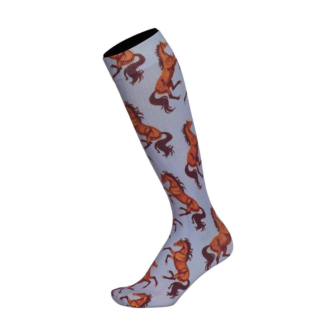 AWST Int'l Lila Bay Horses Socks: Turquoise