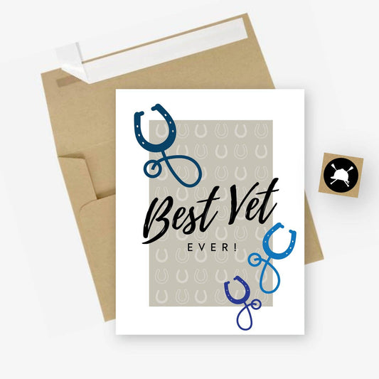 Best Vet Ever card and envelope