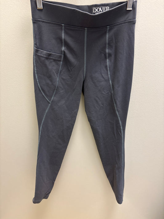 Dover Gray Knee Patch Tights - Kids L