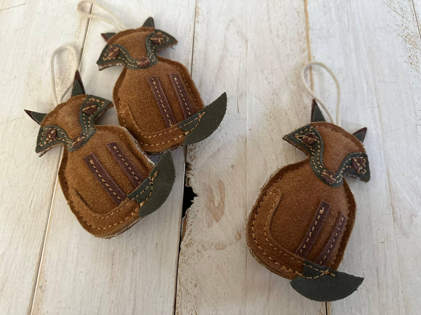 Leather Mini Fox Ornament