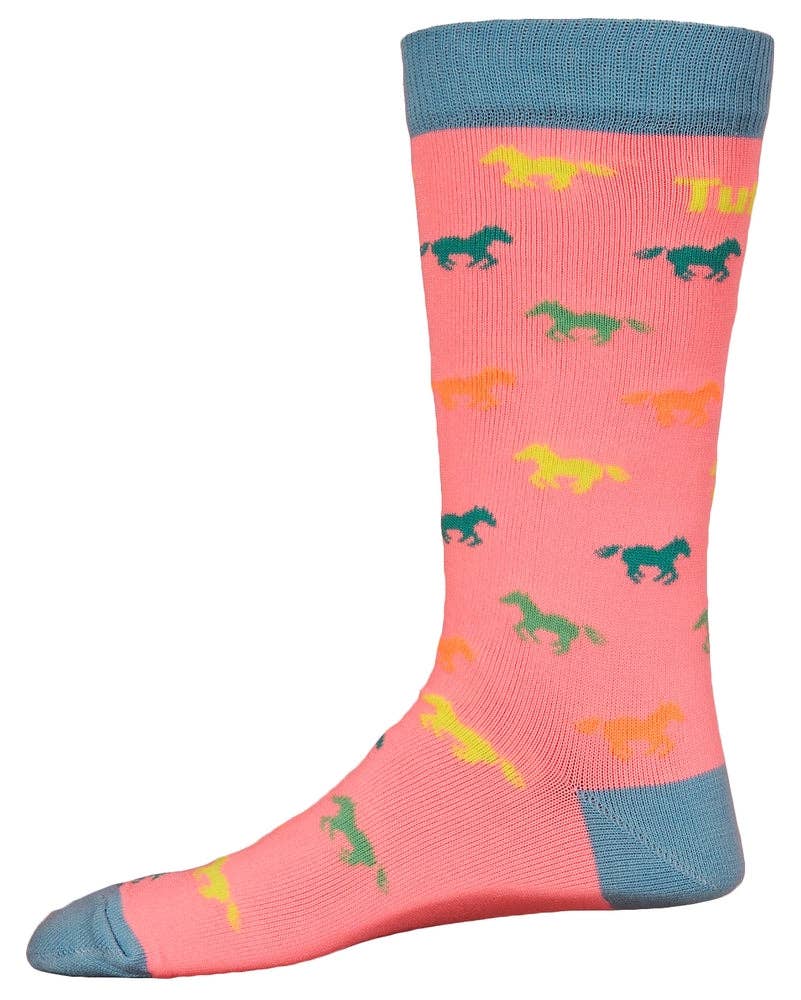 TuffRider Neon Pony Kids Socks: Neon Pink