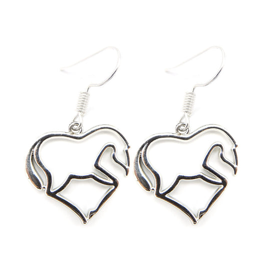 LILO Dancing Horse Earrings Silver