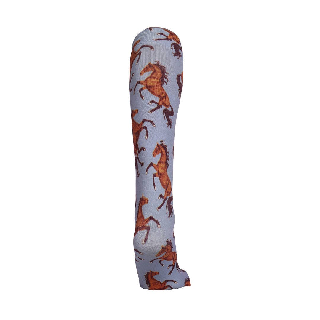AWST Int'l Lila Bay Horses Socks: Turquoise