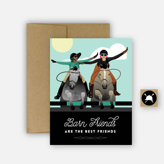 Barn Friends Equestrian Card and Envelope