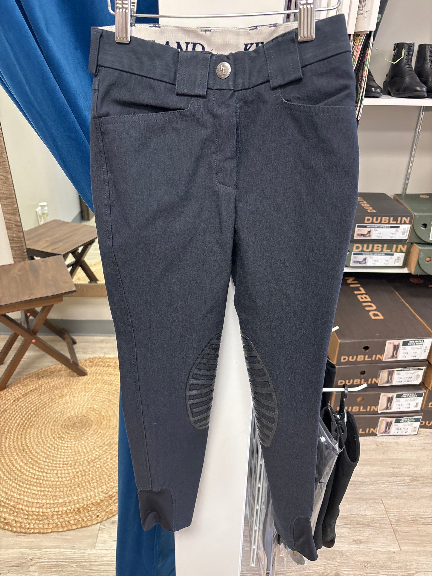 Kingsland Black Knee Patch Breeches- Kids 10