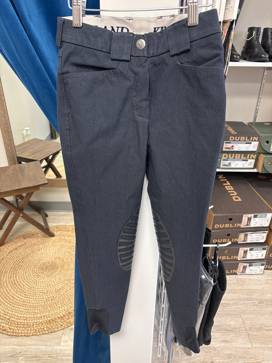 Kingsland Black Knee Patch Breeches- Kids 10