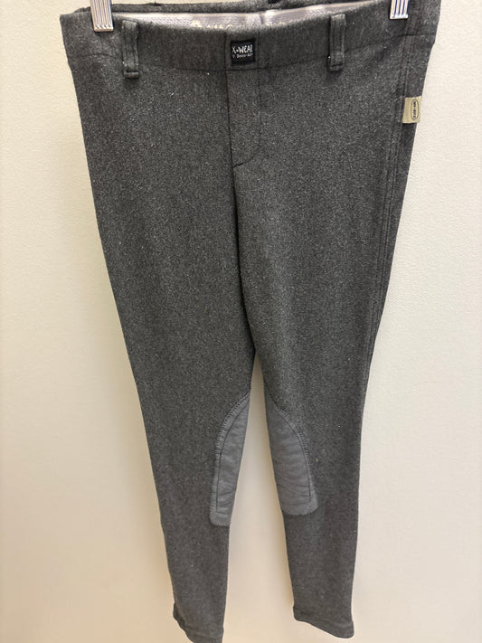 Used Devon-air  Gray Knee Patch Tights - Woman's Small