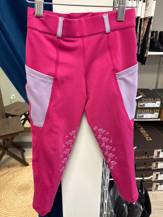 Belle and Bow Pink Tights - Girls 5