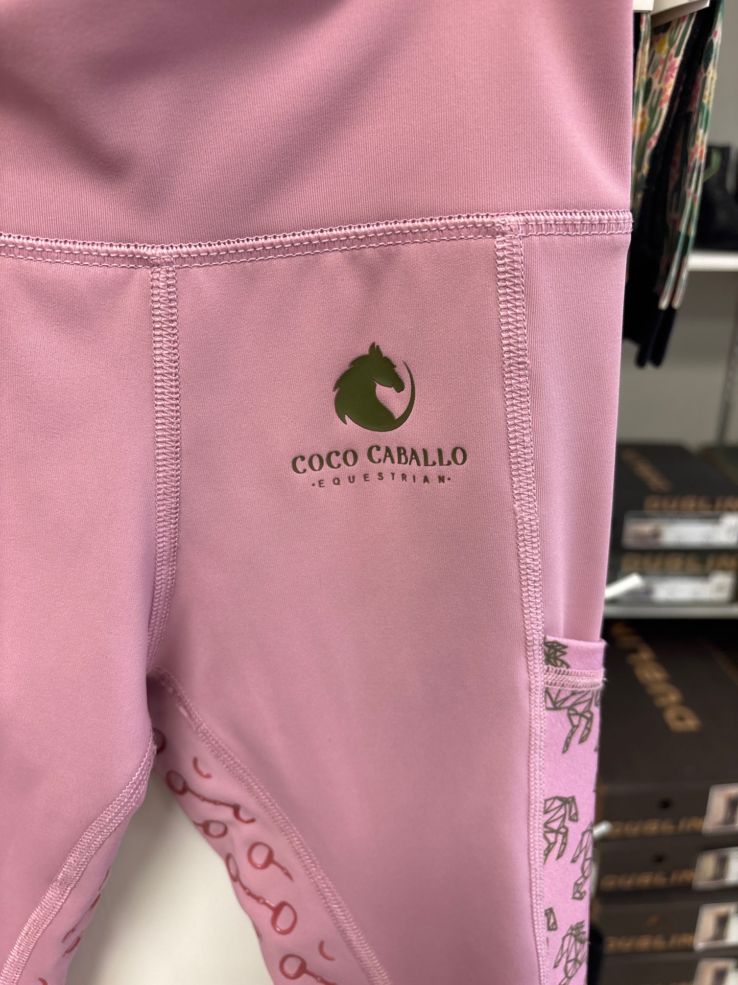 Coco Caballo Pink Horse Tights - Girls 4/5
