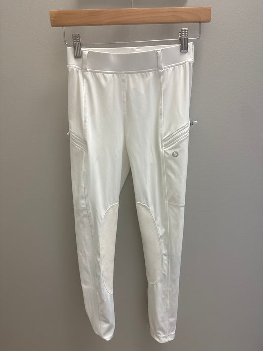 White Knee Patch Breeches- Kids Medium