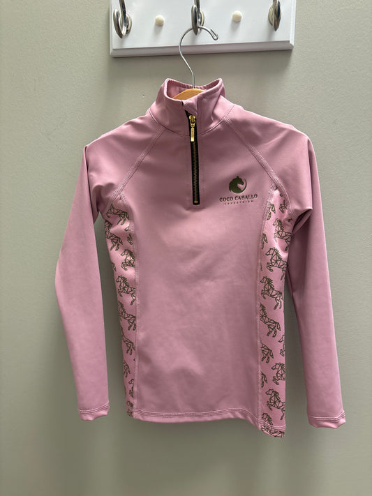 Coco Caballo Pink Horse Sun Shirt - Girls 4/5