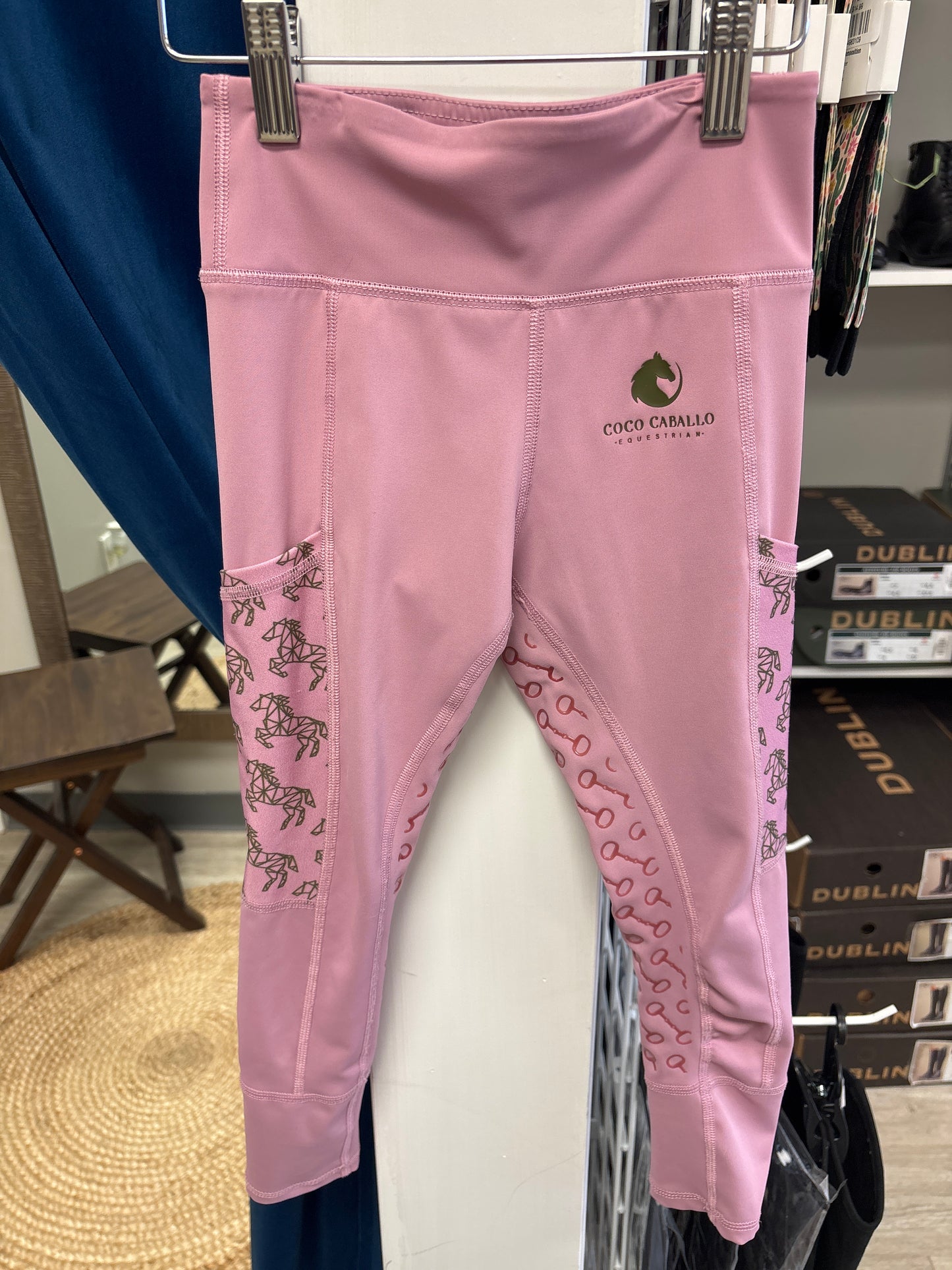 Coco Caballo Pink Horse Tights - Girls 4/5