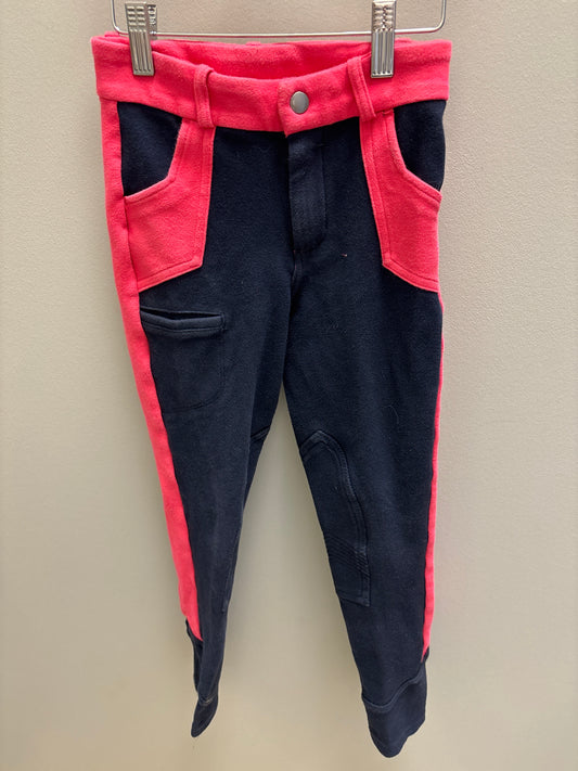 Kids Pink/Navy Knee Patch Breeches - Used
