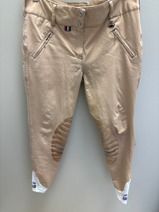 Noble Outfitters Tan Knee Patch Breeches - 28R (stained)