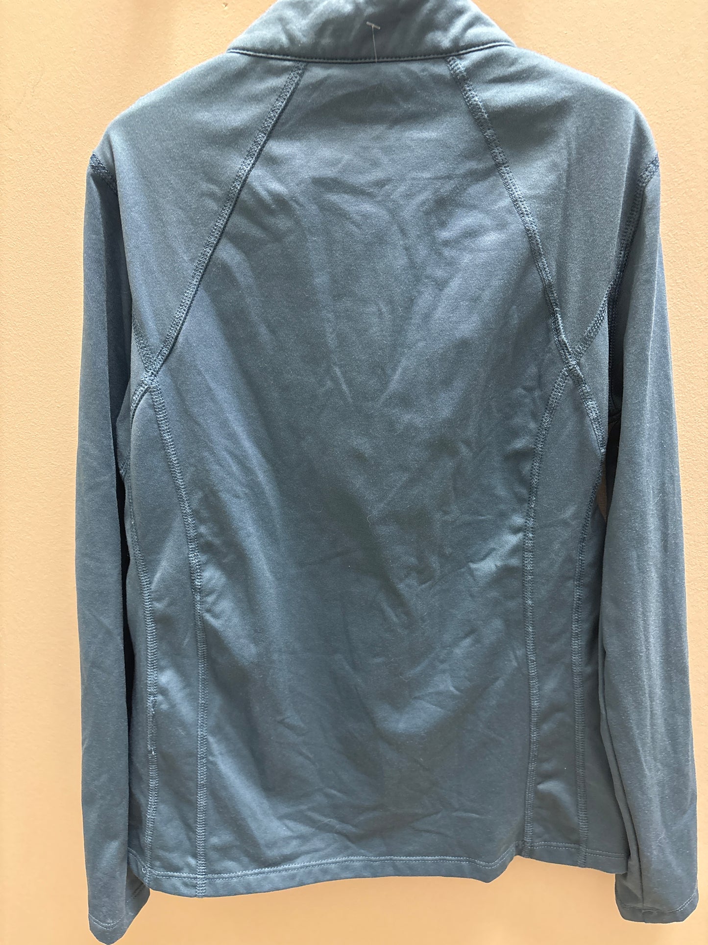 Blue 1/4 zip long sleeve shirt - Kids Large