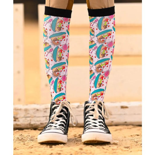 Dreamers and Schemers Adult Pair & a Spare Boot Socks - Banana Split