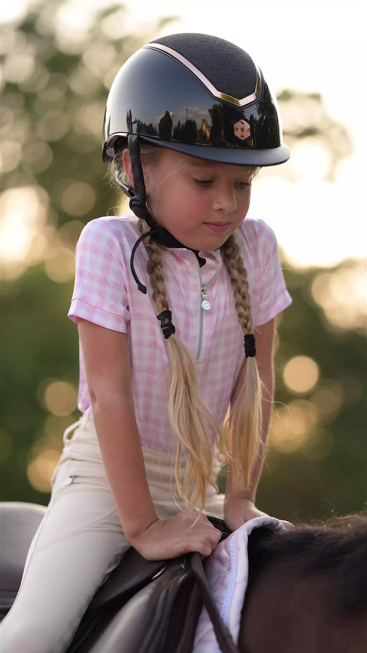 Dapplebay Kids Pink Gingham 1/4 Zip -Kids