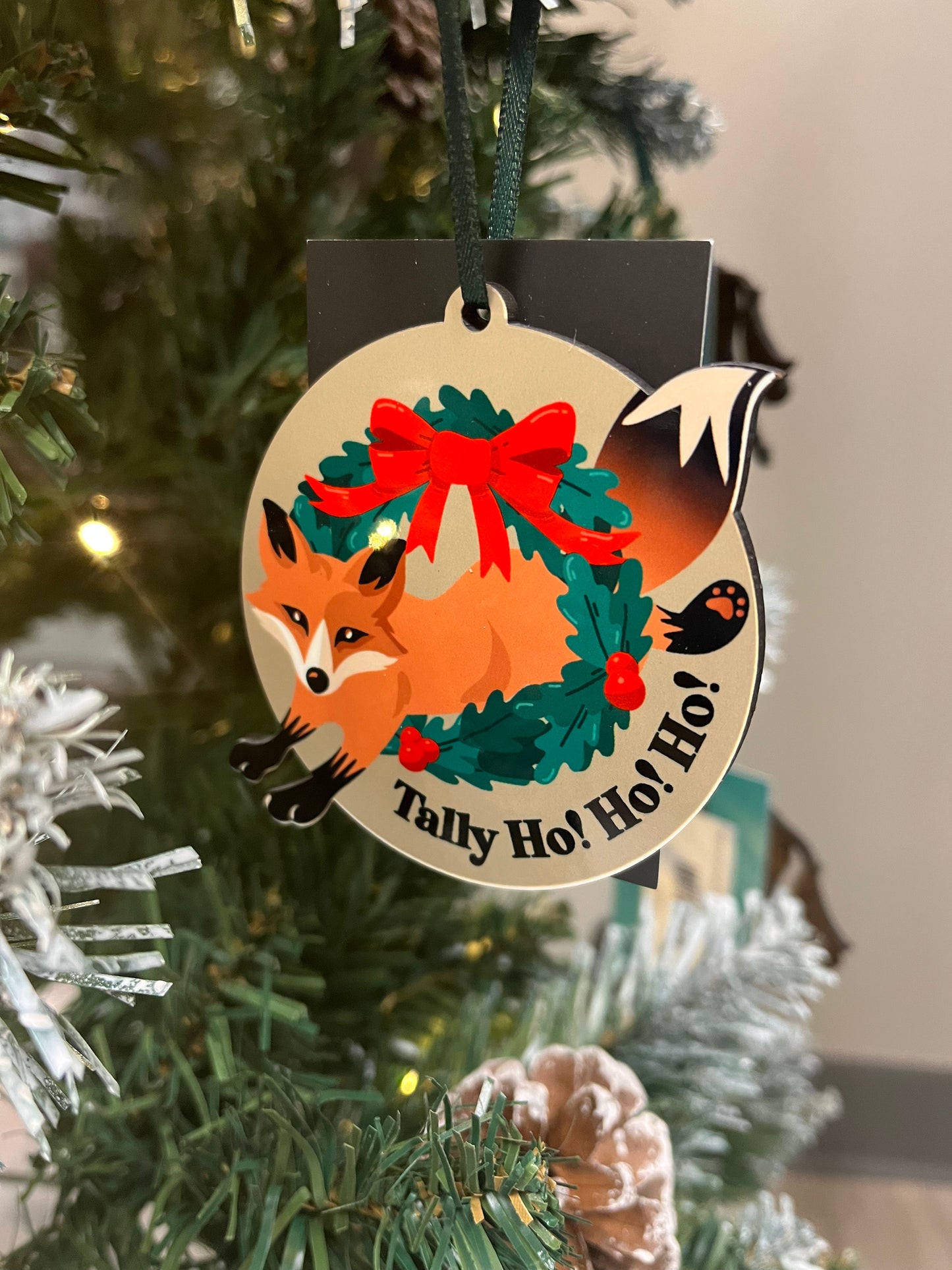 Holiday Fox Christmas Tree Ornament