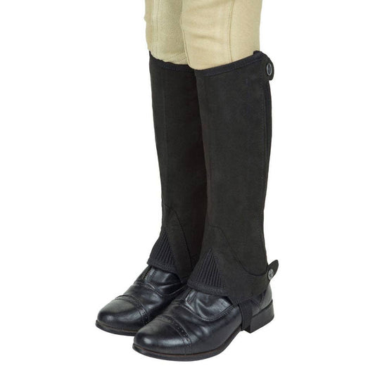 TuffRider Children's Saratoga Synthetic Half Chaps: Black