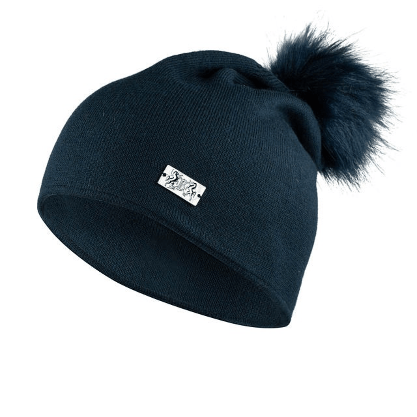 B Vertigo Navy Pom Pom Hat