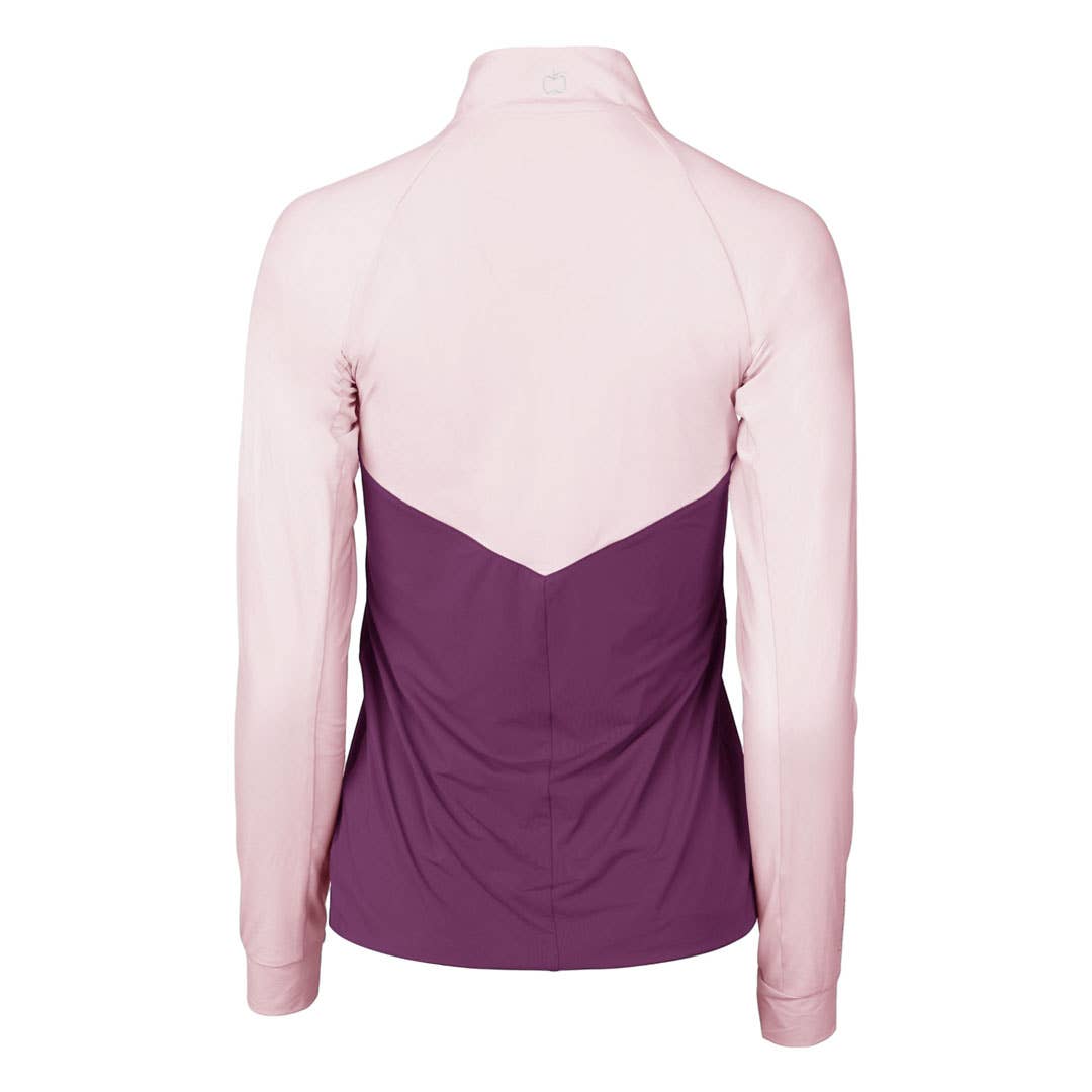 Dapplebay Lady 1/4 Zip Riding Top-Light Pink/Plum
